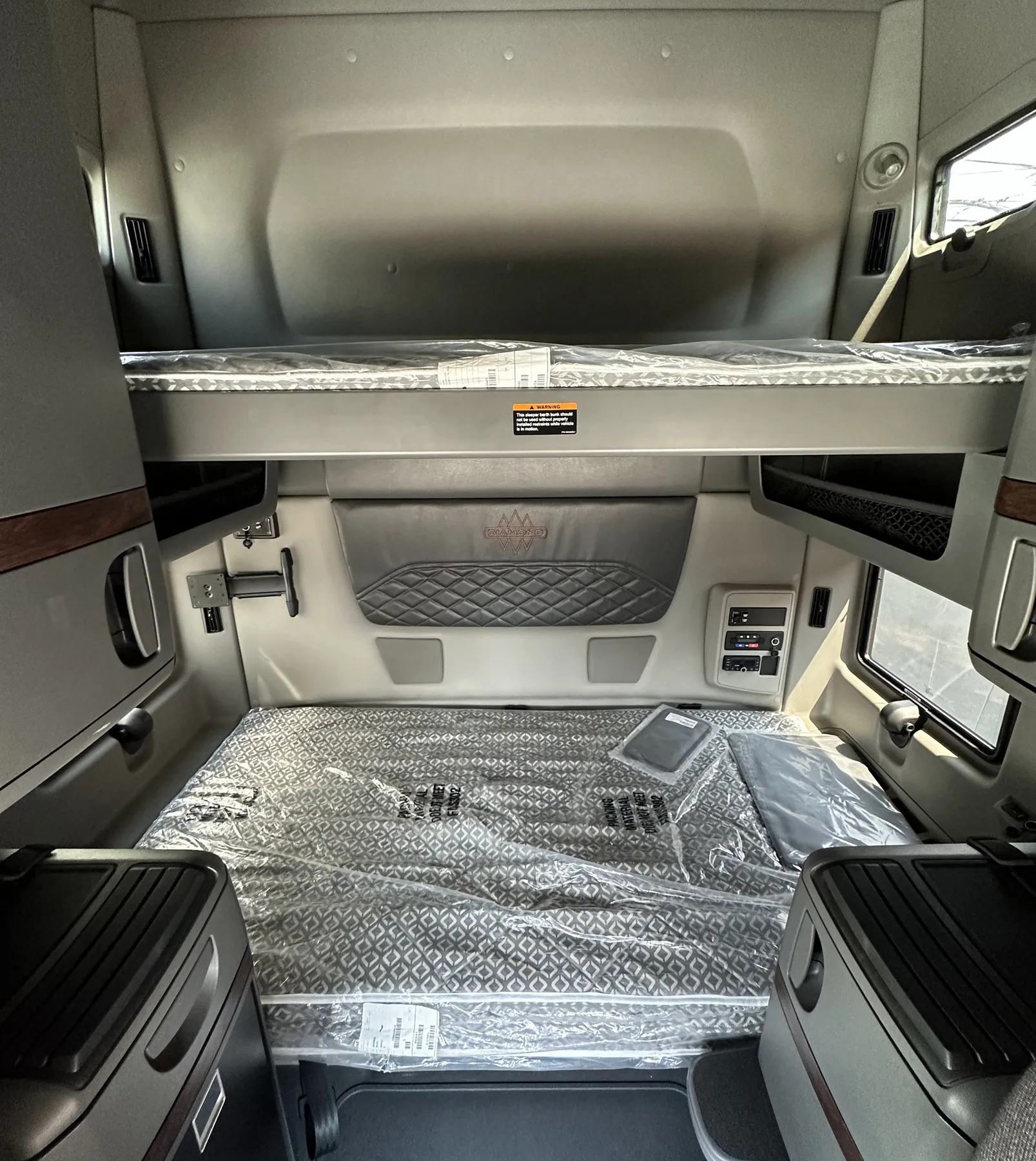 Sleeper berth of a new International tractor